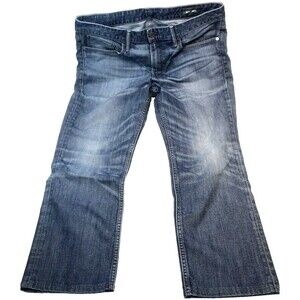 Bonobos Jeans The Blue Jean Straight Leg Blue Stretch 36 37 Men Distressed Denim